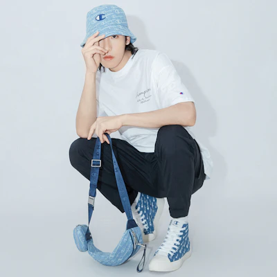 Champion Campus Mono High 'Denim Blue Logo Print' U2BFCVU08M1 Sizing Champion Campus Mono High 'Denim Blue Logo Print' U2BFCVU08M1