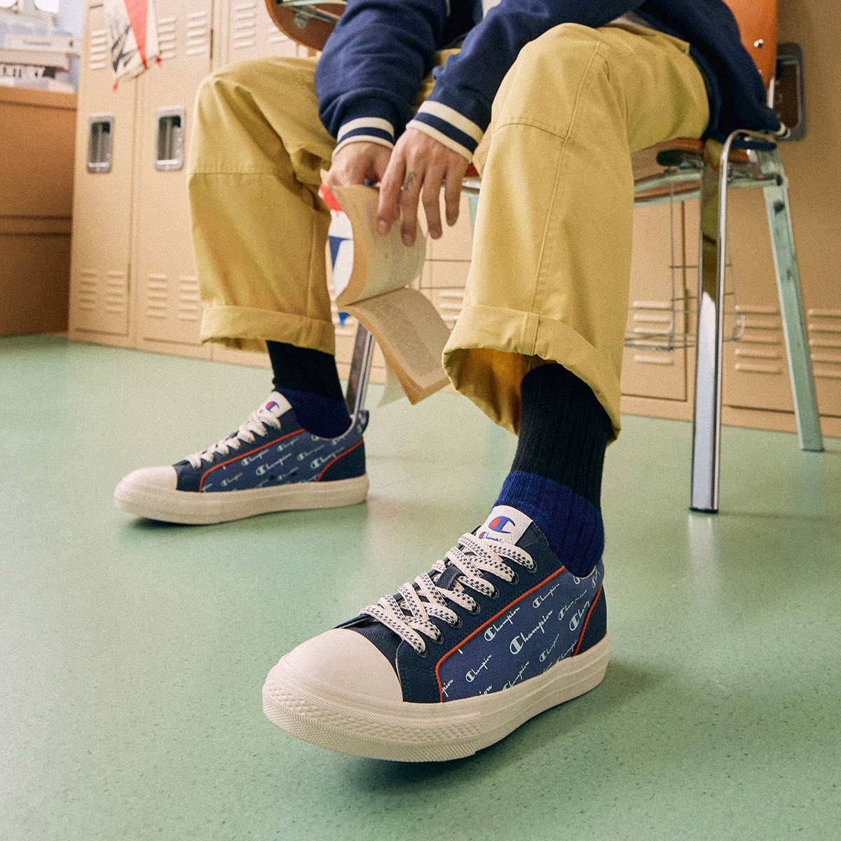 Details for Champion Campus Mono Low 1.0 'Blue Orange' U2CFCVM01M1