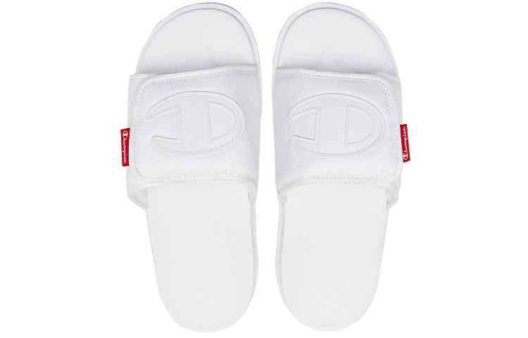 Shop Champion Campus Slide '1919 Big C Logo Velcro White' U2BFASM02A1