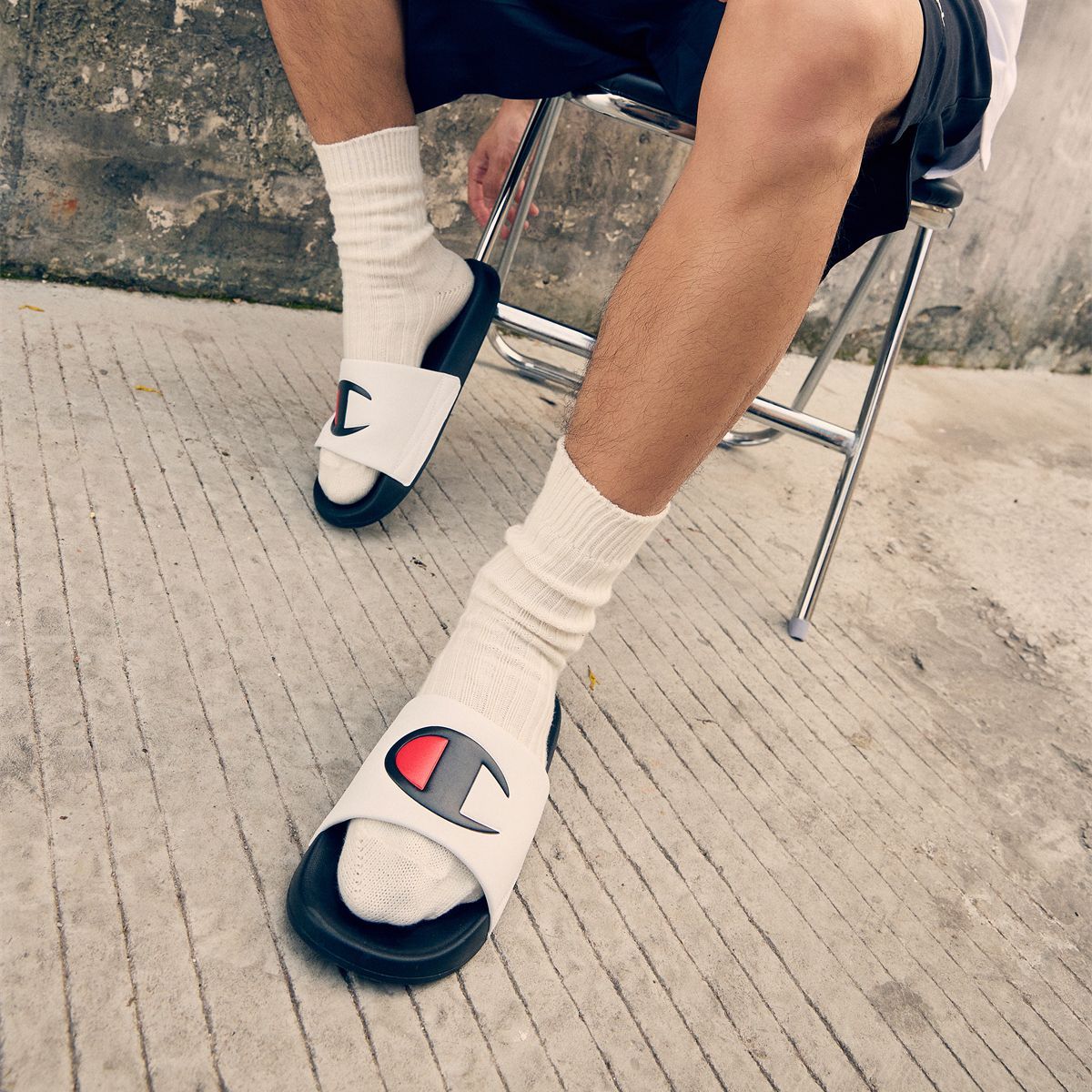 Champion Campus Slide 'Big Logo Monochrome' 圖 5