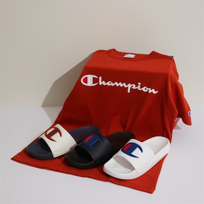 Champion Campus Slide 'Large C-Logo Blue White' U3AFASU01M8 Details for Champion Campus Slide 'Large C-Logo Blue White' U3AFASU01M8