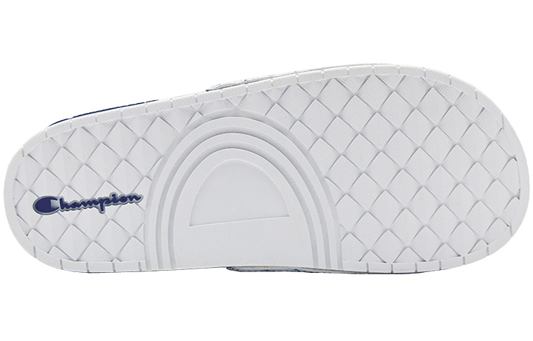 Champion Campus Slide 'Mono Full-Print Logo White Blue' 圖 4