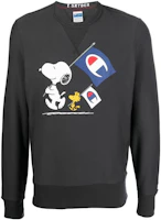 Champion Cartoon Print Pullover Crewneck Sweatshirt Black 217798FT071 Champion Cartoon Print Pullover Crewneck Sweatshirt Black 217798FT071