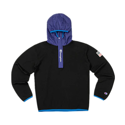 Champion Casual Color-Block Hoodie Unisex Black拼接 C3-SG409-M250