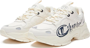 Lookbook 冠軍必備 Champ 19 街頭 水轉印字體休閒老爹鞋 男款 米色