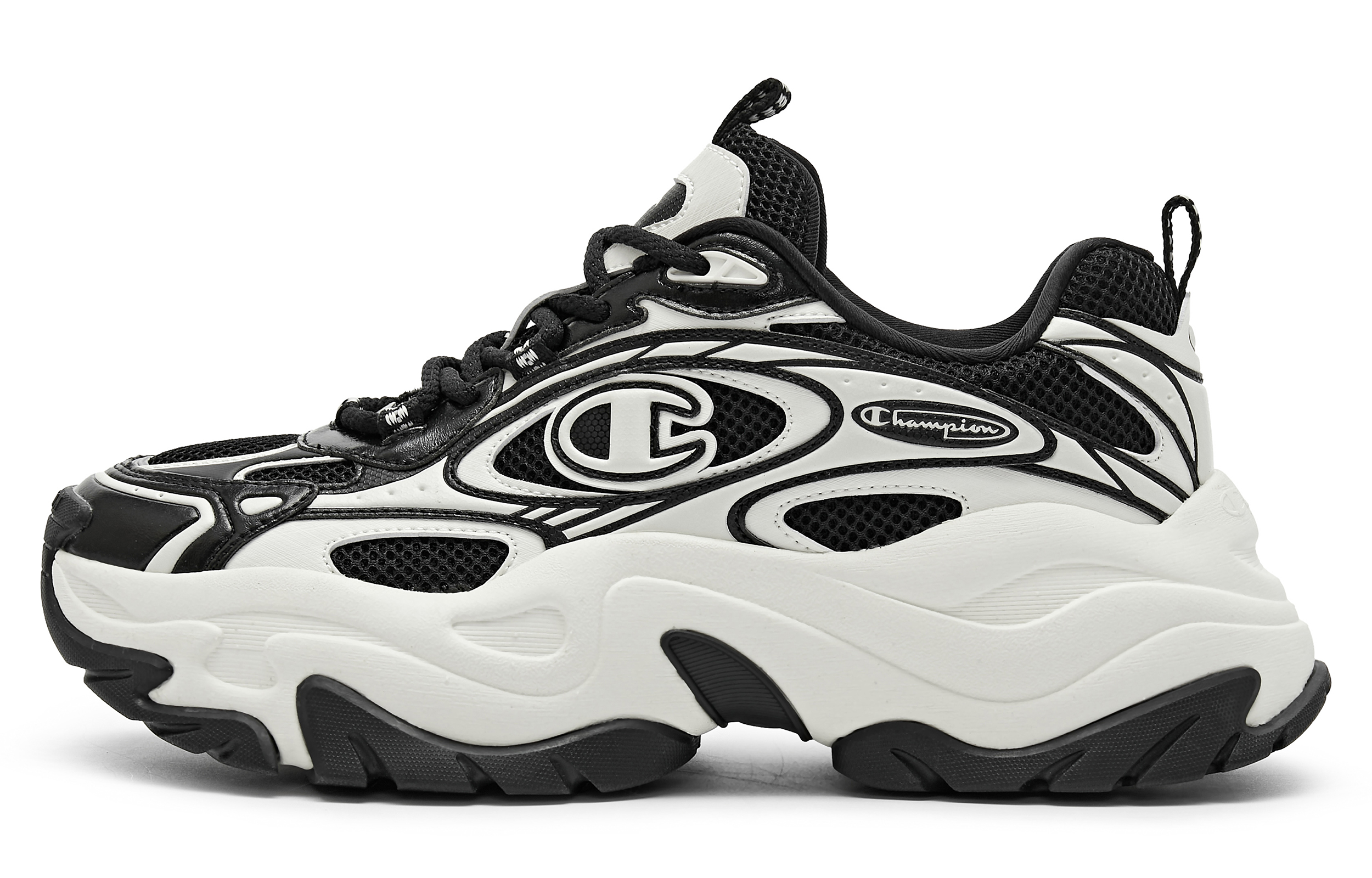 Champion Champ XXL Galaxy Dad Shoes Black White Casual Trendy Sneakers U4CFCCM05U3