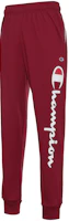 Champion Cherry Red Script Logo Fleece Jogger Pants Unisex (US Version). GF22H-Y07234-WFU Champion Cherry Red Script Logo Fleece Jogger Pants Unisex (US Version). GF22H-Y07234-WFU