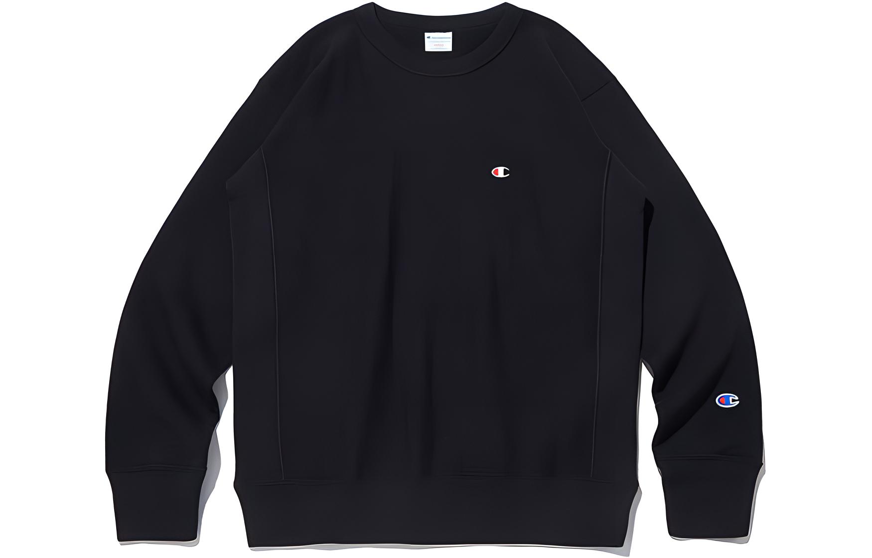 Champion Classic Black Crewneck Pullover Sweatshirt for Men CKTS3F303BK