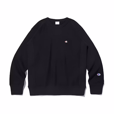 Champion Classic Black Crewneck Pullover Sweatshirt for Men CKTS3F303BK