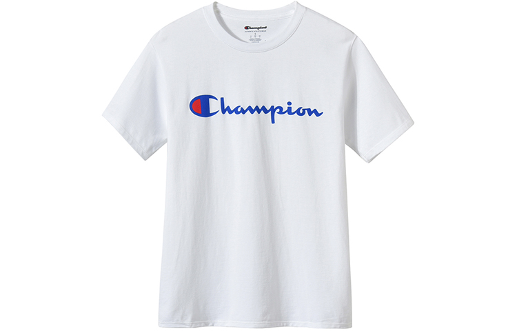 Champion Classic Blue Logo Graphic T-Shirt Unisex White (US Edition) GT23H-Y06794-045
