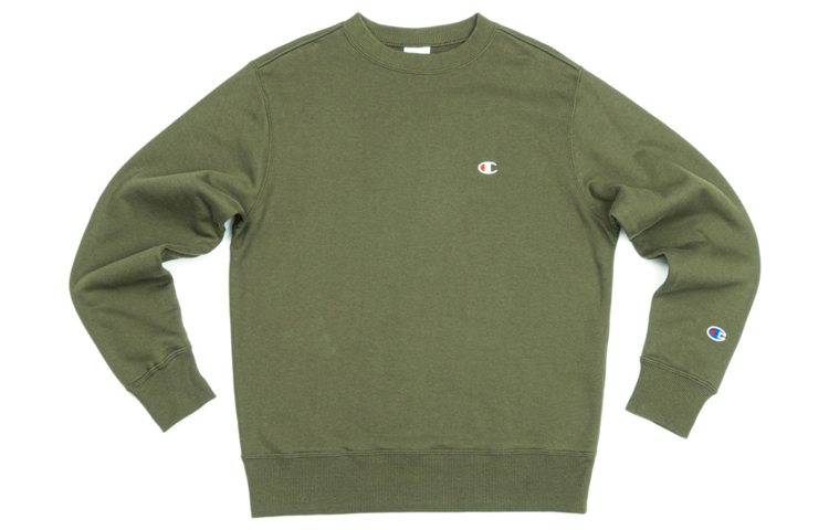 Champion Classic Double Logo Pullover Sweatshirt Japan Unisex Dark Green C3-Q001-M804