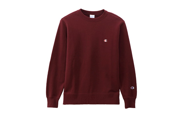 Champion Classic Dual Logo Crewneck Sweatshirt Japan Edition Unisex Maroon C3-Q001-970