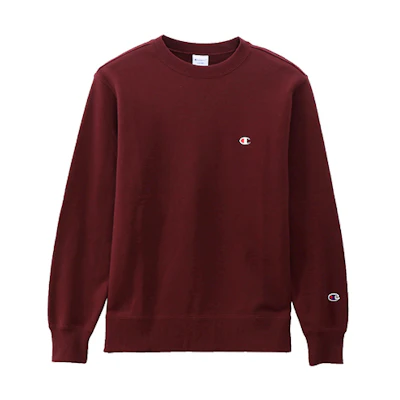 Champion Classic Dual Logo Crewneck Sweatshirt Japan Edition Unisex Maroon C3-Q001-970