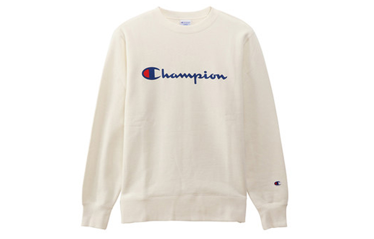 Champion Classic Logo Fleece Crewneck Sweatshirt Japan Unisex White C3-L023-020