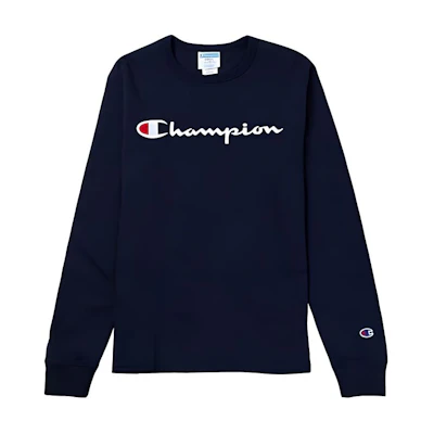 Champion Classic Logo Pullover Sweatshirt Unisex Navy Blue GT47-Y06136-NYC