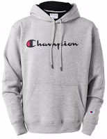 Champion Classic Script Logo Hoodie Fleece Unisex - Light Grey GF89H-Y06794-1IC Champion Classic Script Logo Hoodie Fleece Unisex - Light Grey GF89H-Y06794-1IC