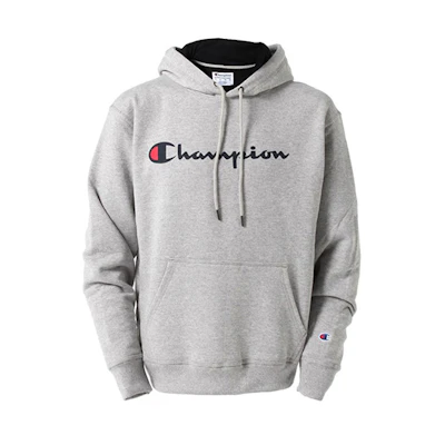Champion Classic Script Logo Hoodie Fleece Unisex - Light Grey GF89H-Y06794-1IC