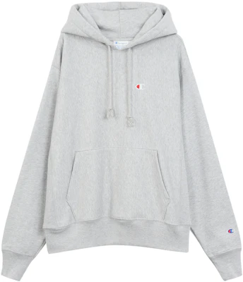 Champion Classic Small C Pullover Hoodie Fleece Unisex Light Grey UM-RSW01-C021 Buy Champion Classic Small C Pullover Hoodie Fleece Unisex Light Grey UM-RSW01-C021