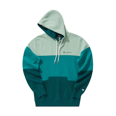 Champion Classic Small Logo Colorblock Fleece Sweatshirt Unisex EM-USW24