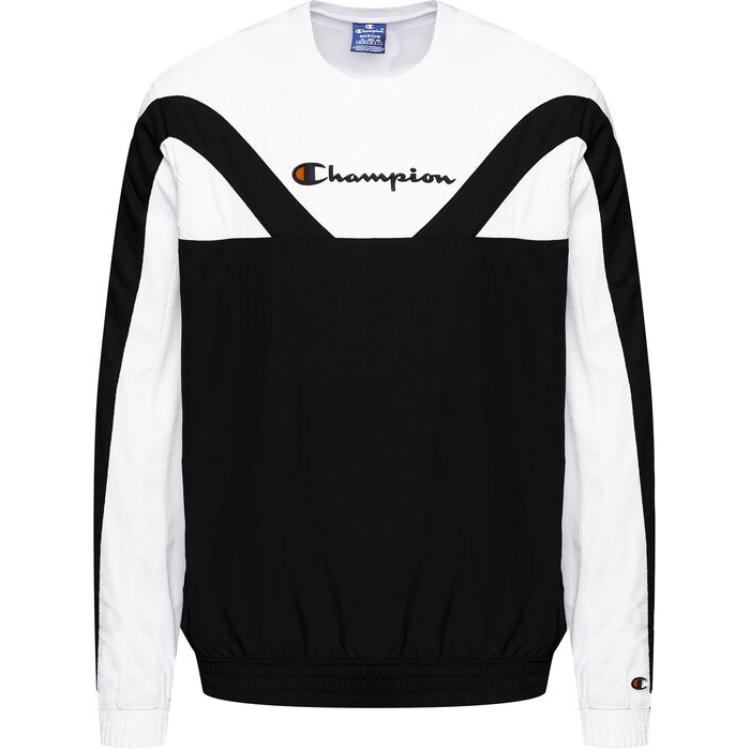 Champion Colorblock Logo Crewneck Sweatshirt Men’s Black 214262-KK002