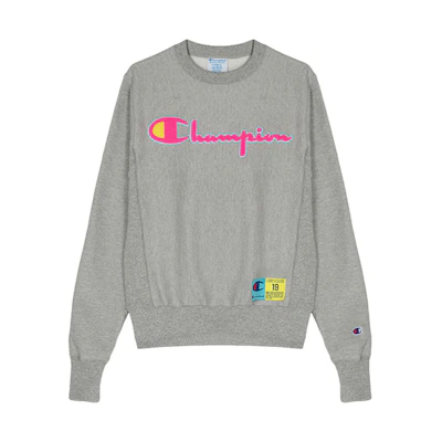 Champion Colorful Script Logo Crewneck Sweatshirt Unisex - Gray GF70-Y08212-806