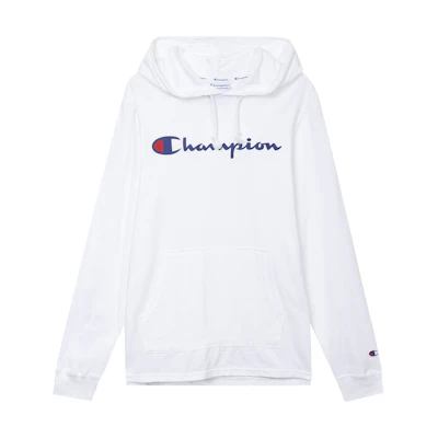 Champion Cotton Script Logo Print Pullover Sweatshirt Unisex White T4177-549921-WHE