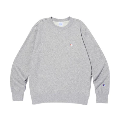 Champion Crewneck Pullover Sweatshirt Solid Gray Long Sleeve CKTS3F302G2