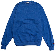 Champion Cuff Logo Crewneck Fleece Pullover Sweatshirt Unisex Heather Blue S600-RH Champion Cuff Logo Crewneck Fleece Pullover Sweatshirt Unisex Heather Blue S600-RH