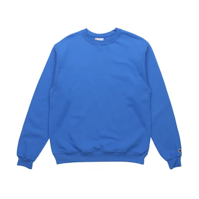 Champion Cuff Logo Crewneck Sweatshirt Blue Unisex Casual USA Edition S600-RB