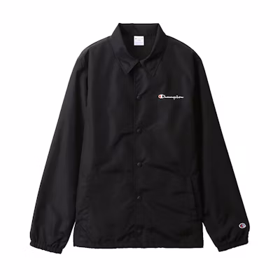 Champion Cursive Logo Coach Jacket Japan Edition Unisex Black C3-R601-090