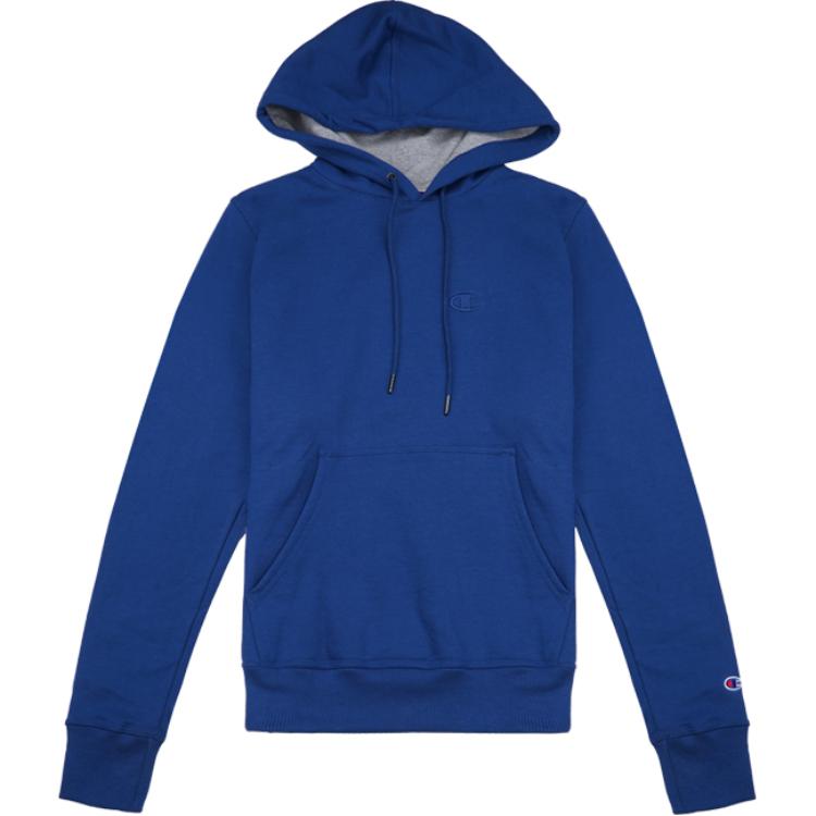 Champion Deep Blue Logo Hoodie Fleece Pullover S0889-407D55-0XS