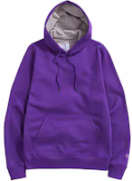 Champion Double Logo Embroidered Fleece Hoodie Unisex Purple. S0889 407D55-10 Champion Double Logo Embroidered Fleece Hoodie Unisex Purple. S0889 407D55-10