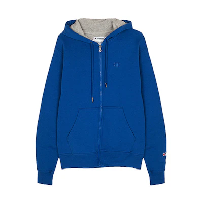 Champion Double Logo Embroidered Fleece Zip Hoodie Blue (Unisex) S0891-407D55-GUX