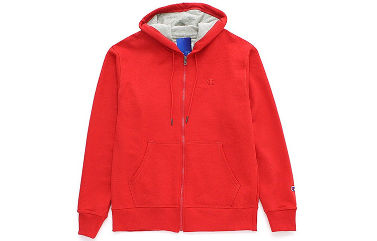 Champion Double Logo Fleece Hoodie Red (Unisex, US Version, Couple Style) S0891-407D55-W3J