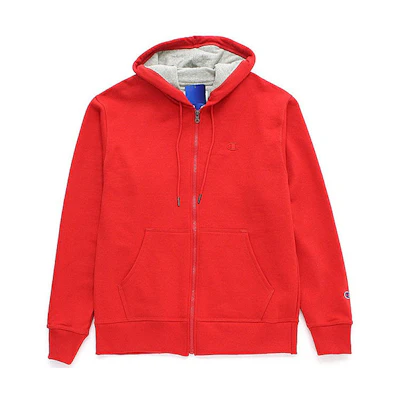 Champion Double Logo Fleece Hoodie Red (Unisex, US Version, Couple Style) S0891-407D55-W3J