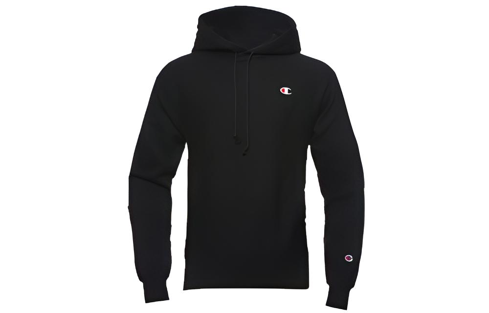 Champion Double Logo Hoodie Fleece Lined Unisex Black (US Version) GF68-Y06145-BKC