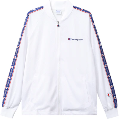 Champion Dry-Fit Logo Tape Jacket White Japan Edition Unisex Sportswear. C3-P603-WHITE Buy Champion Dry-Fit Logo Tape Jacket White Japan Edition Unisex Sportswear. C3-P603-WHITE