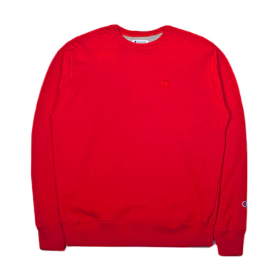 Champion Dual Logo Crewneck Fleece Sweatshirt Red (Winter Unisex US Edition) S0888-407D55-W3J
