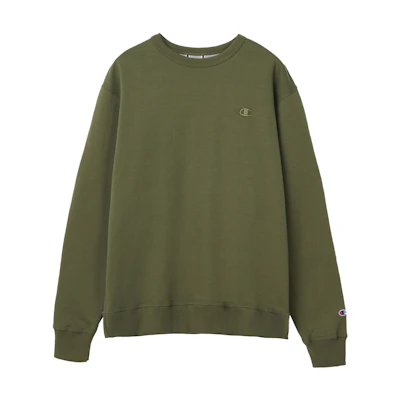 Champion Dual Logo Embroidered Fleece Pullover Crewneck Sweatshirt Unisex S0888-407D55-9AX