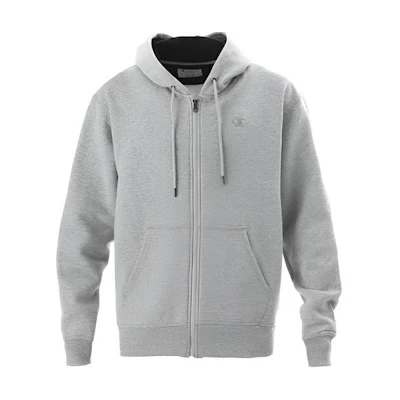 Champion Dual Logo Fleece Hoodie Unisex Couple Style Light Grey (US Version) S0891-806