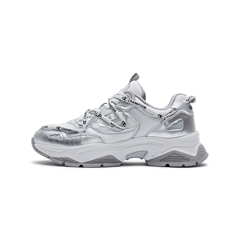 Champion Dynamic Lightwave Silver Double-Laced Chunky Sneakers Edition U4CFCCU12B1