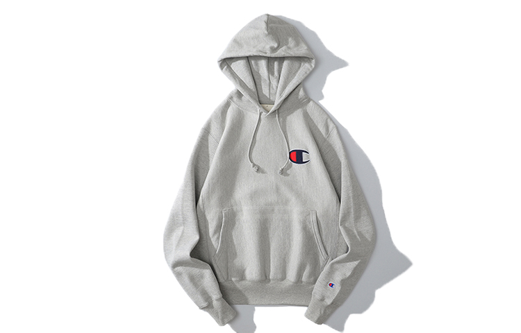 Champion Embroidered Big C Hoodie Pullover Unisex Light Grey (US Version) GF68-1IC