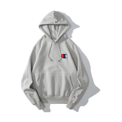 Champion Embroidered Big C Hoodie Pullover Unisex Light Grey (US Version) GF68-1IC