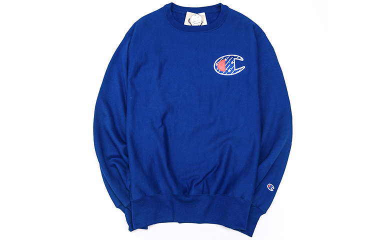 Champion Embroidered Big C Logo Crewneck Sweatshirt Unisex - Blue (US Version) GF70-Y07472-5EC