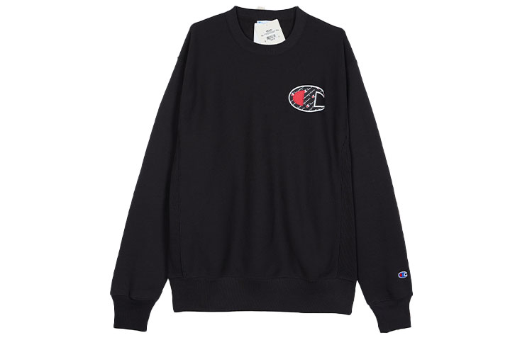 Champion Embroidered Big C Logo Crewneck Sweatshirt Unisex Black (US Version) GF70Y07472-01