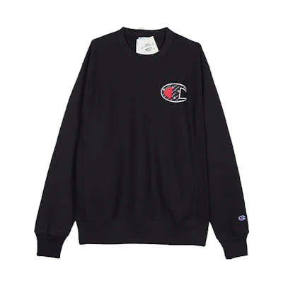 Champion Embroidered Big C Logo Crewneck Sweatshirt Unisex Black (US Version) GF70Y07472-01