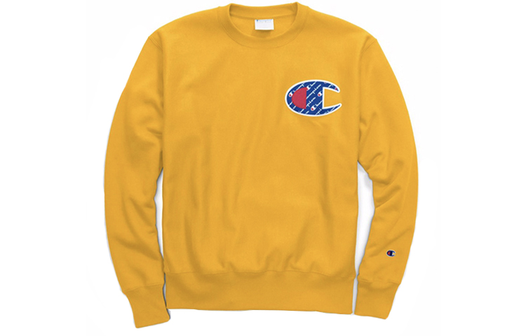 Champion Embroidered Big C Logo Crewneck Sweatshirt Gold Unisex (US Version) GF70Y07472-04