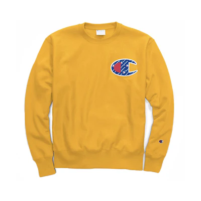 Champion Embroidered Big C Logo Crewneck Sweatshirt Gold Unisex (US Version) GF70Y07472-04