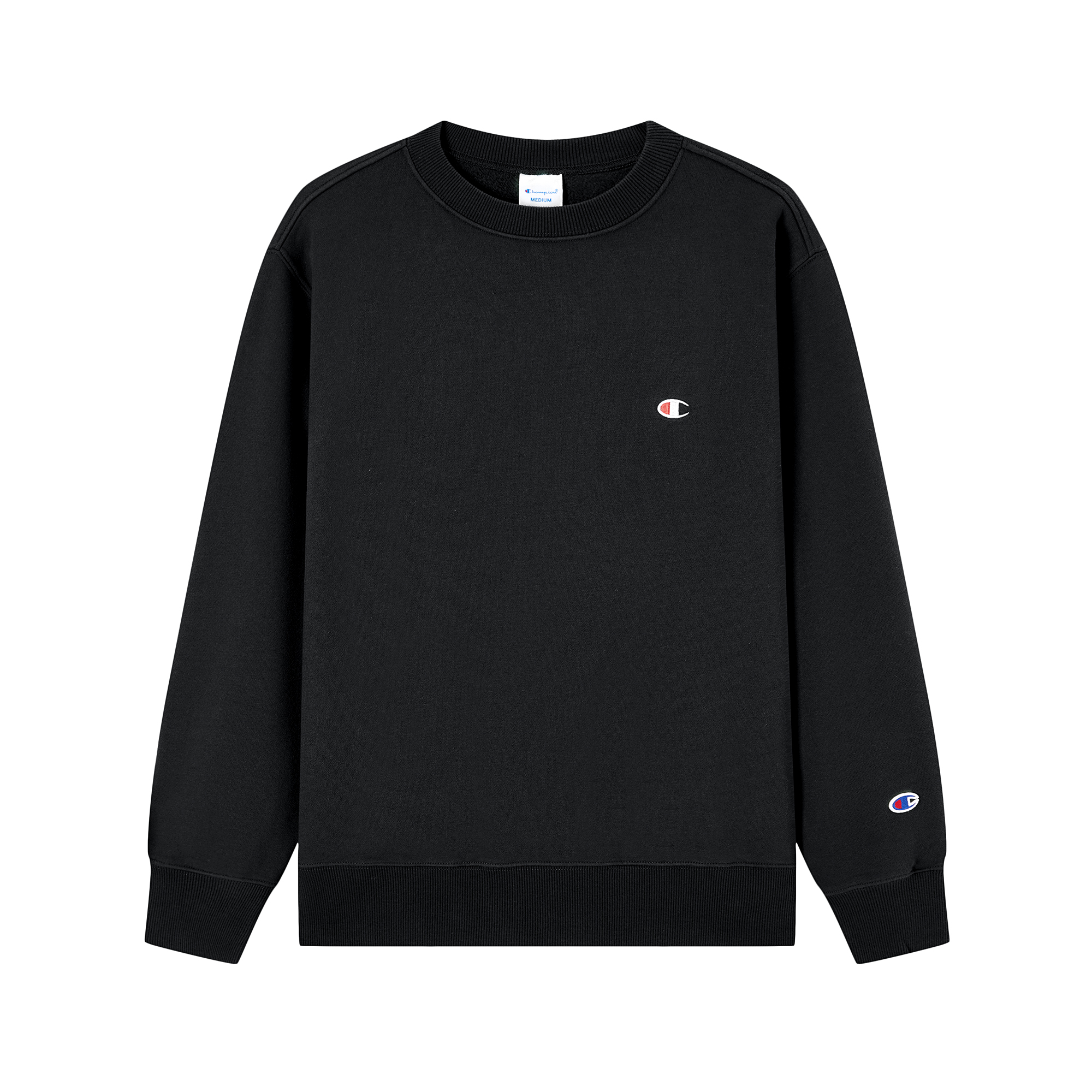 Champion Embroidered Crewneck Pullover Sweatshirt Japan Edition Unisex Black C3-C019-BLACK