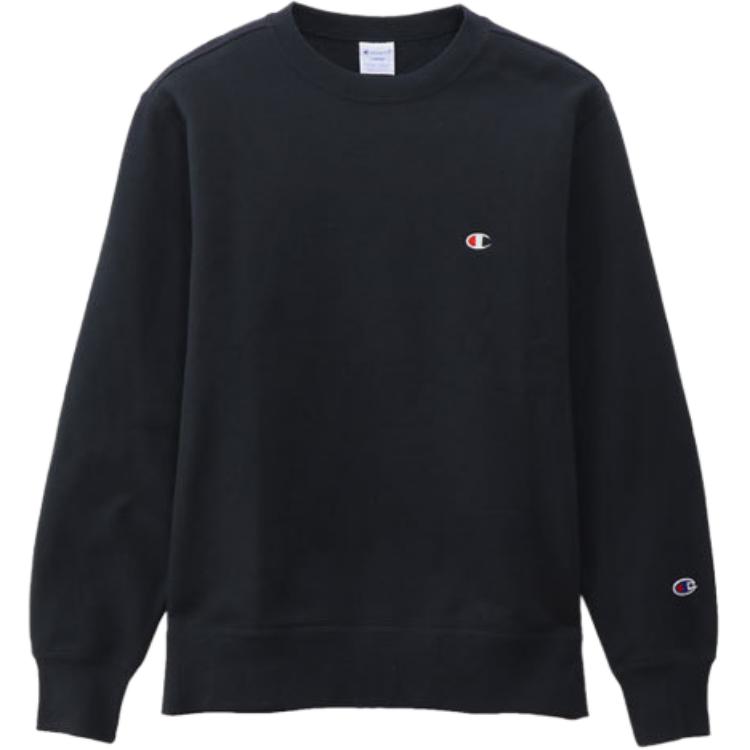 Champion Embroidered Double Logo Fleece Crewneck Sweatshirt Navy Unisex Japan Edition C3-Q006-M603